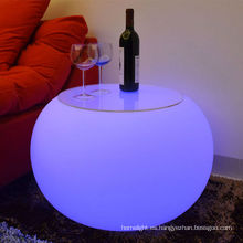 Muebles de mesa LED al aire libre